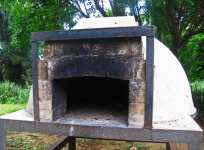 An Outdoors Used Pizza Oven