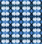 Blue And White Tuft Repeat Pattern