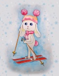 Bunny On Skis
