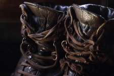 Close View Of Laces In Combat Boots