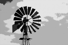 Cutout Image Of Windmill