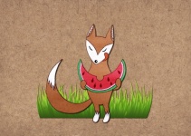 Fox And Watermelon