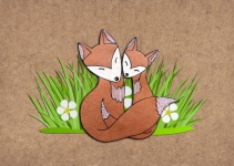 Foxes In The Grass