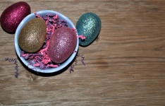 Glitter Easter Eggs Background