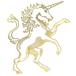 Gold Foil Unicorn