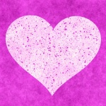 Heart Painted Pink Background