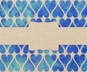Hearts Vintage Background Label