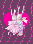 Valentine Rabbit Couple Dancing
