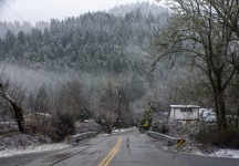 Winter Road In Oregon