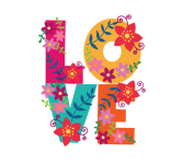 Floral Love Text