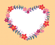 Flowers Heart Illustration