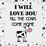 Cow Valentine Card