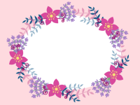 Floral Oval Frame