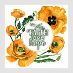 Faith, Hope, Love Floral Wreath