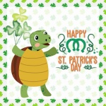 Turtle St. Patrick&039;s Day Poster