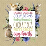 Easter Bunny Wreath Poster