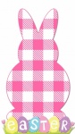 Pink Plaid Easter Bunny Card