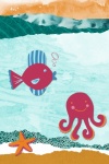Octopus, Fish, Starfish In Sea