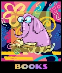 Cartoon Elephant Reading A Book
