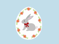 Easter Egg Bunny Illustration