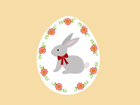 Easter Egg Bunny Illustration