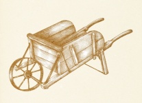Cart Wheelbarrow Vintage Art