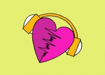 Music Lover&039;s Heart And Music