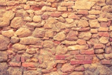 Old Red Stone Wall