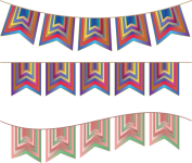 Prismatic Bright Colorful Bunting