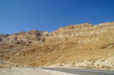 Small Road Along Desert Mountains