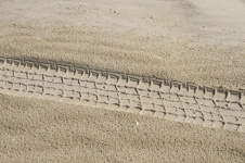 Tire Track In Sand Pattern