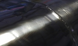 Weld On A Shiny Metal Surface