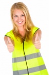 Woman In A High Visibility Vest