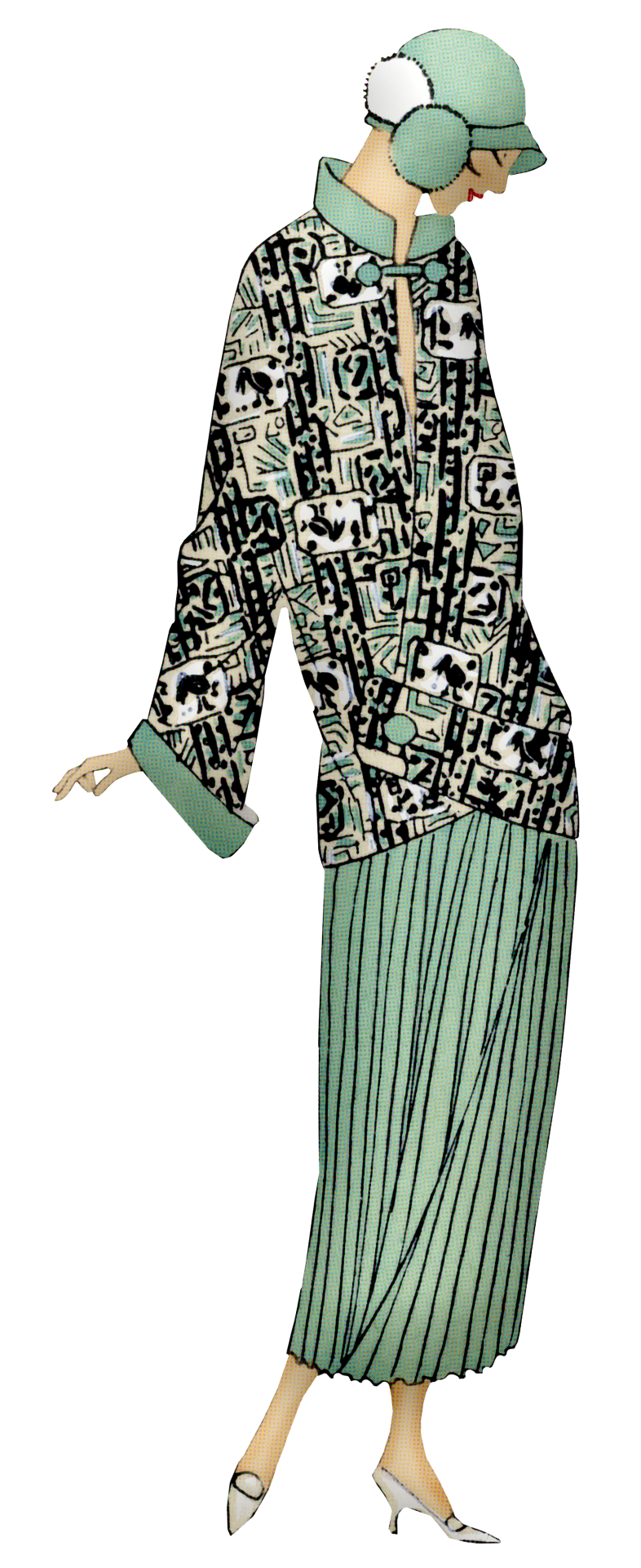 Art Nouveau Women Restored ClipArt