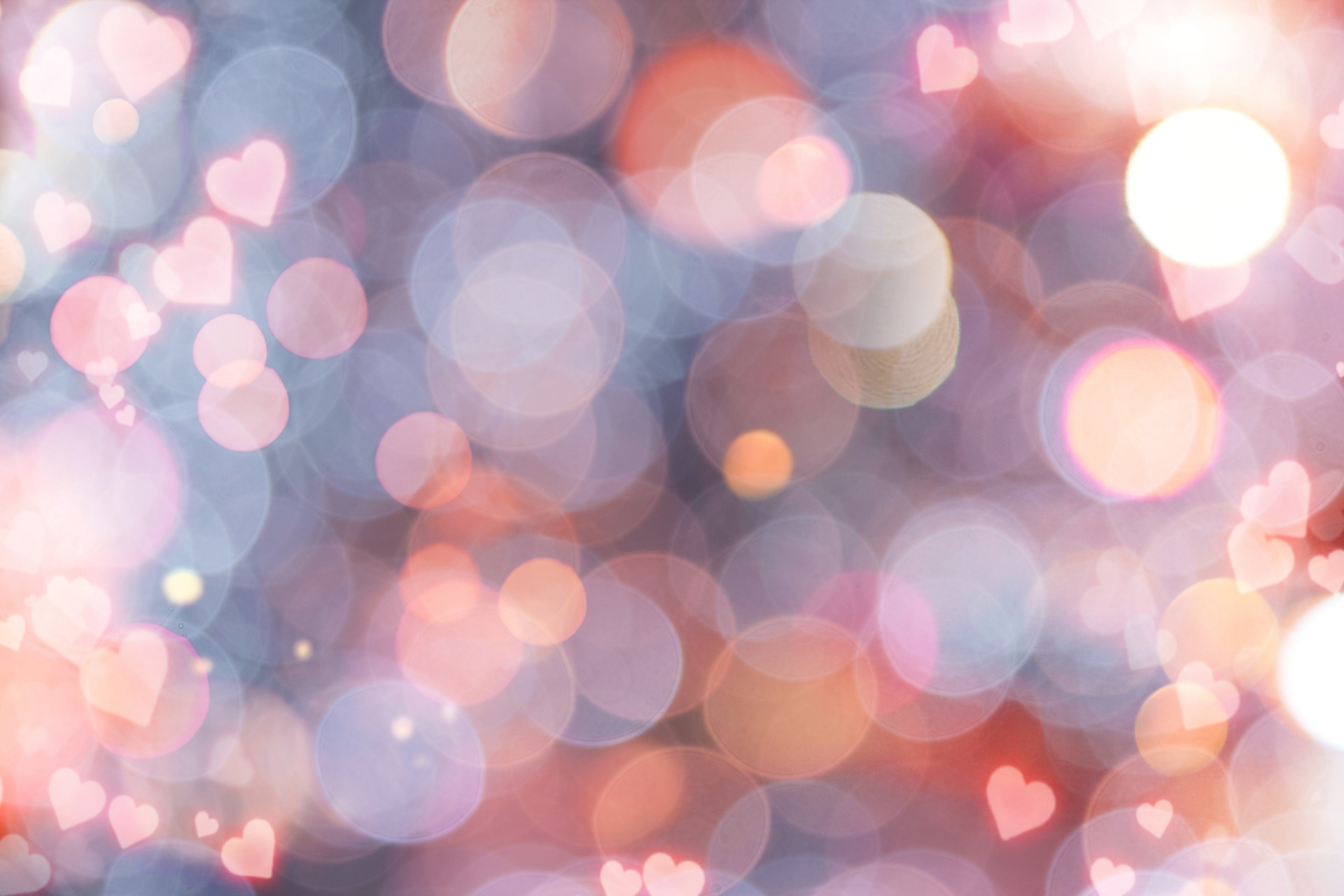 Bokeh Hearts Background Texture