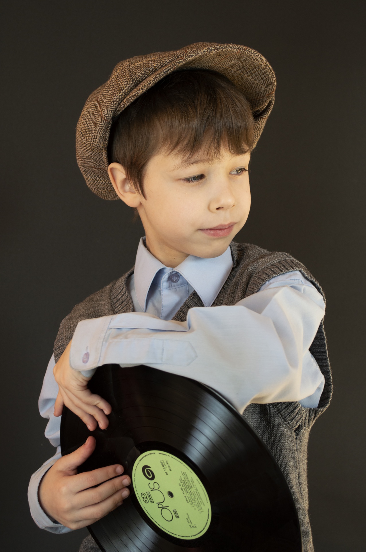 Boy With Vinyl Record