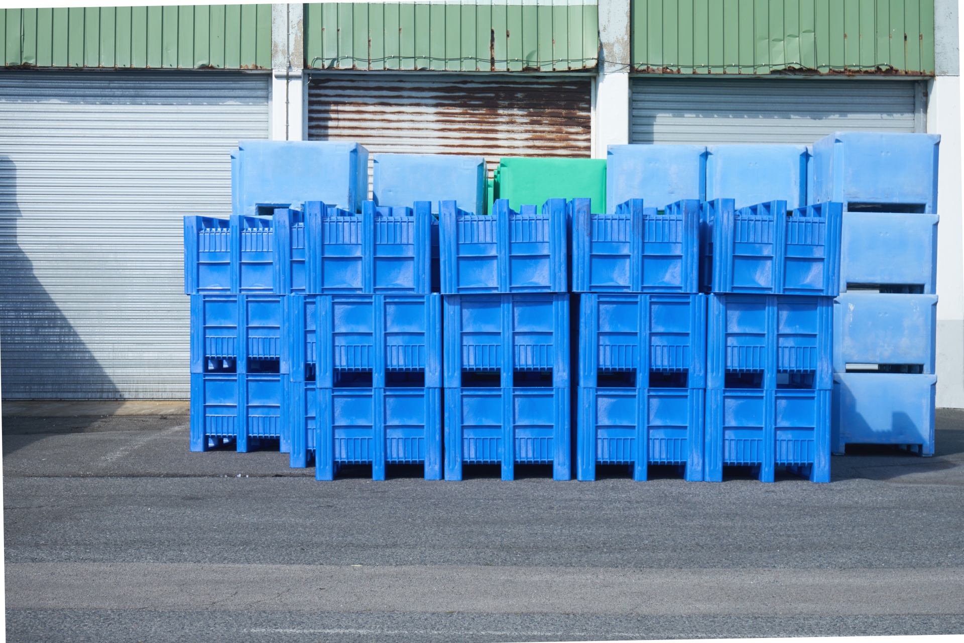 Crates Stacked On The Quay