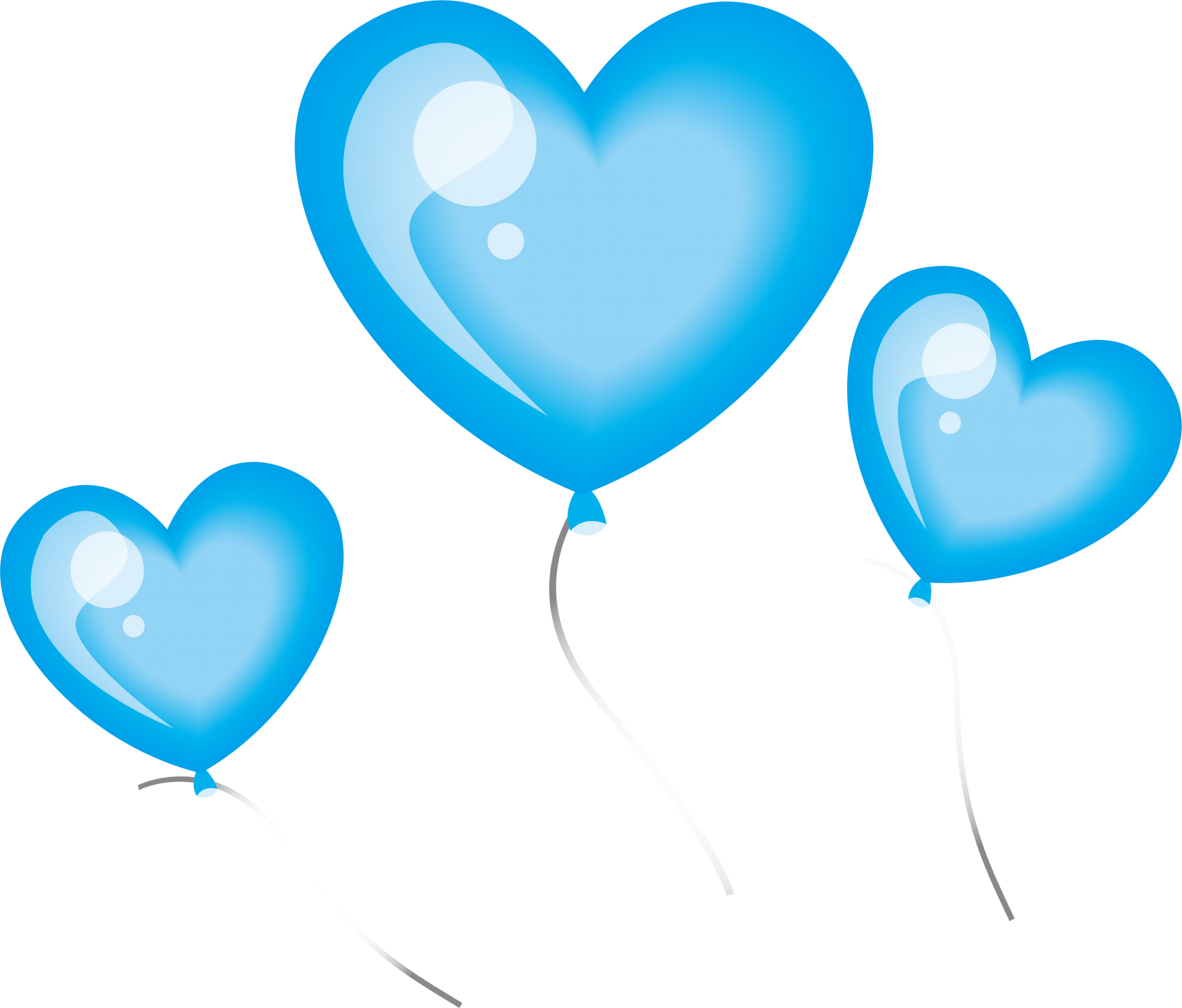 Heart Shaped Balloons - Blue