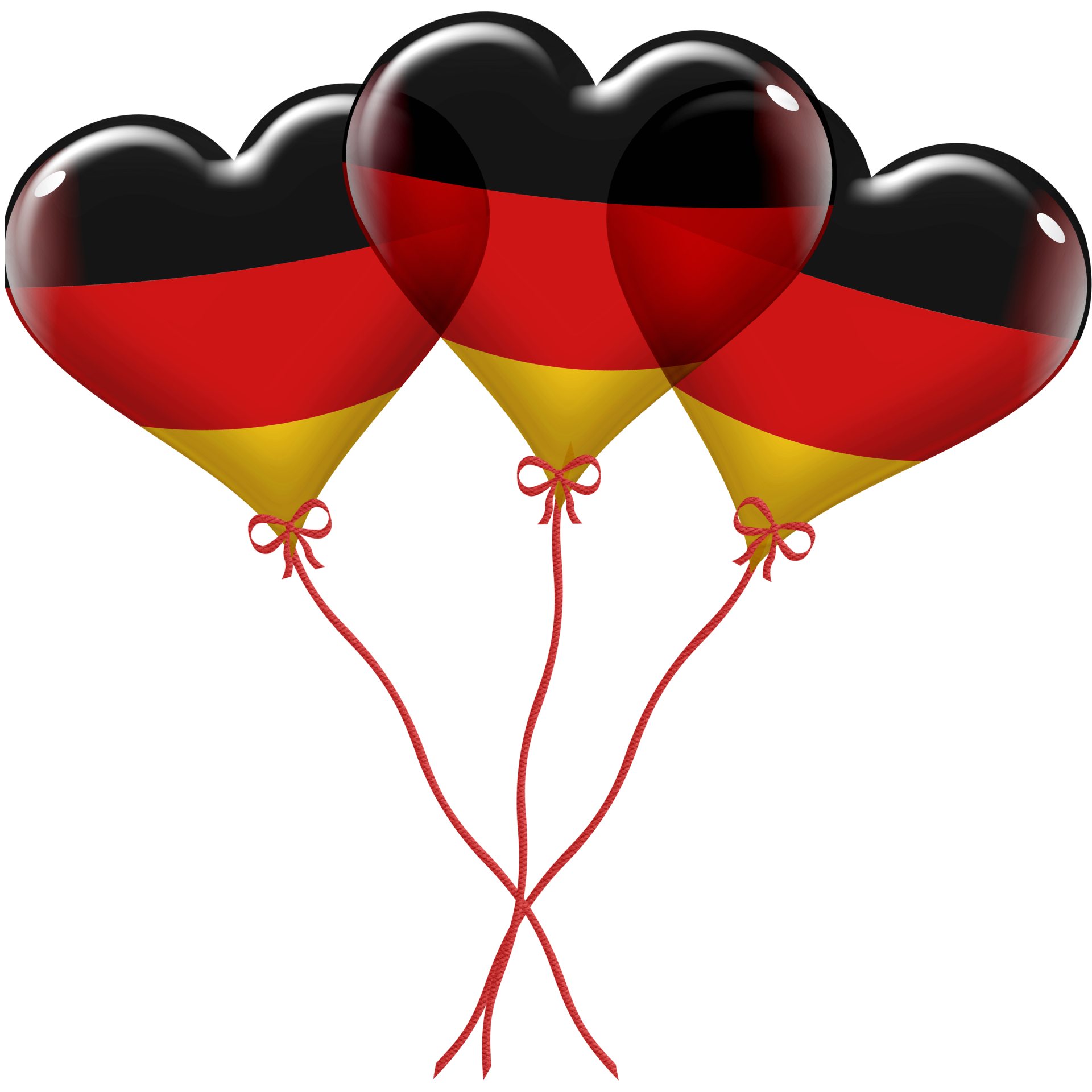 Heart Shaped Balloons - German Flag