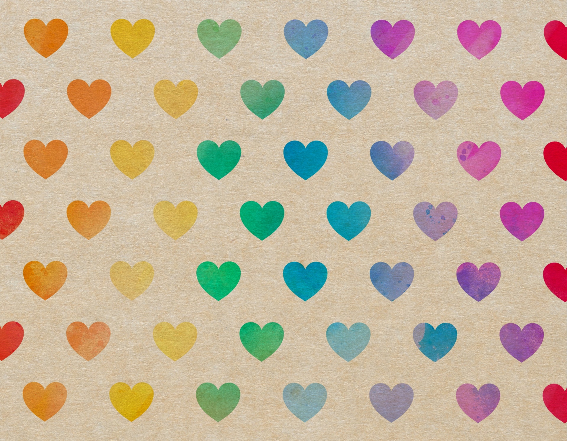 Hearts Background Pattern Colorful