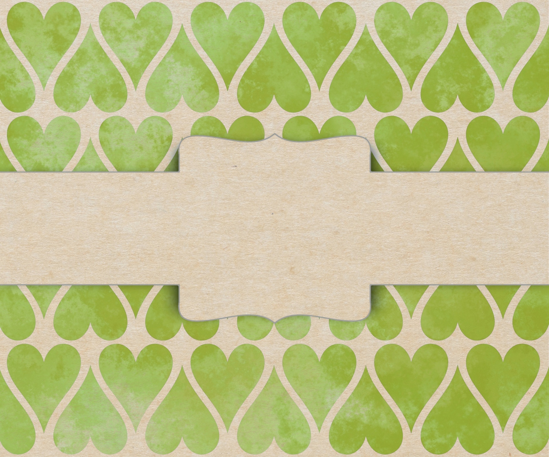 Hearts vintage background paper with cord label