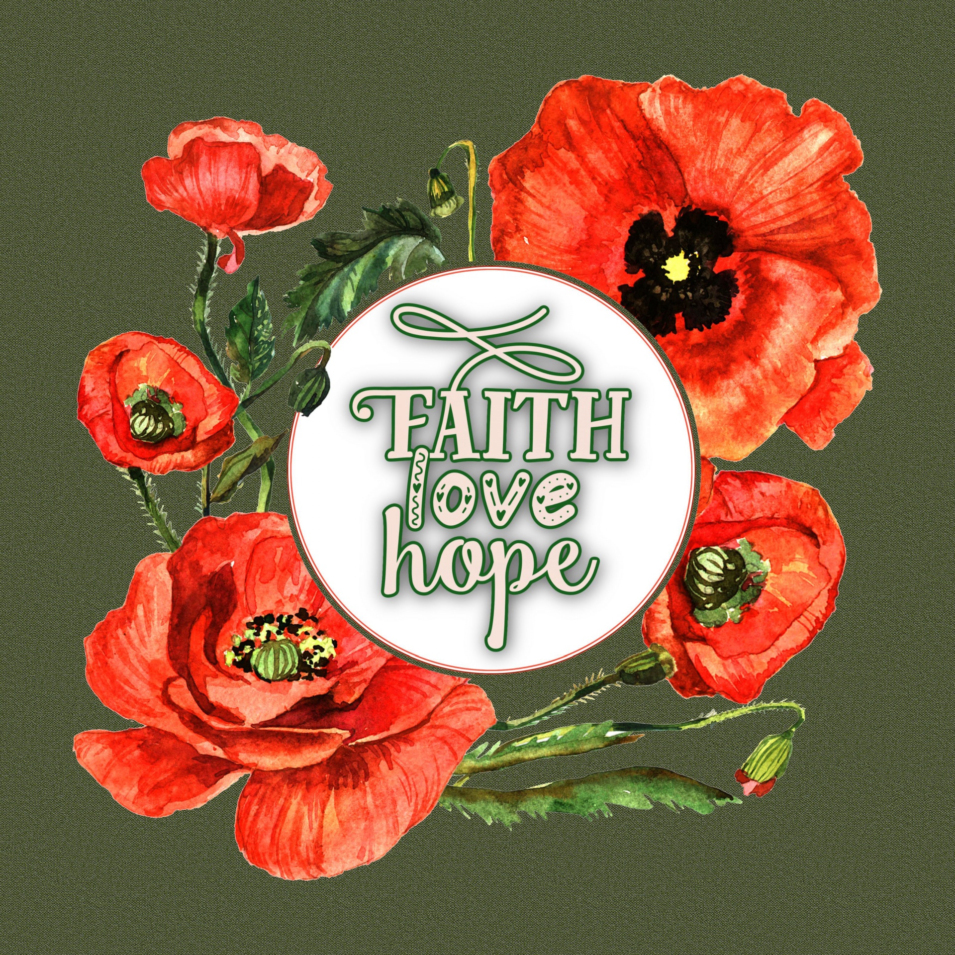 Faith Hope Love Wreath