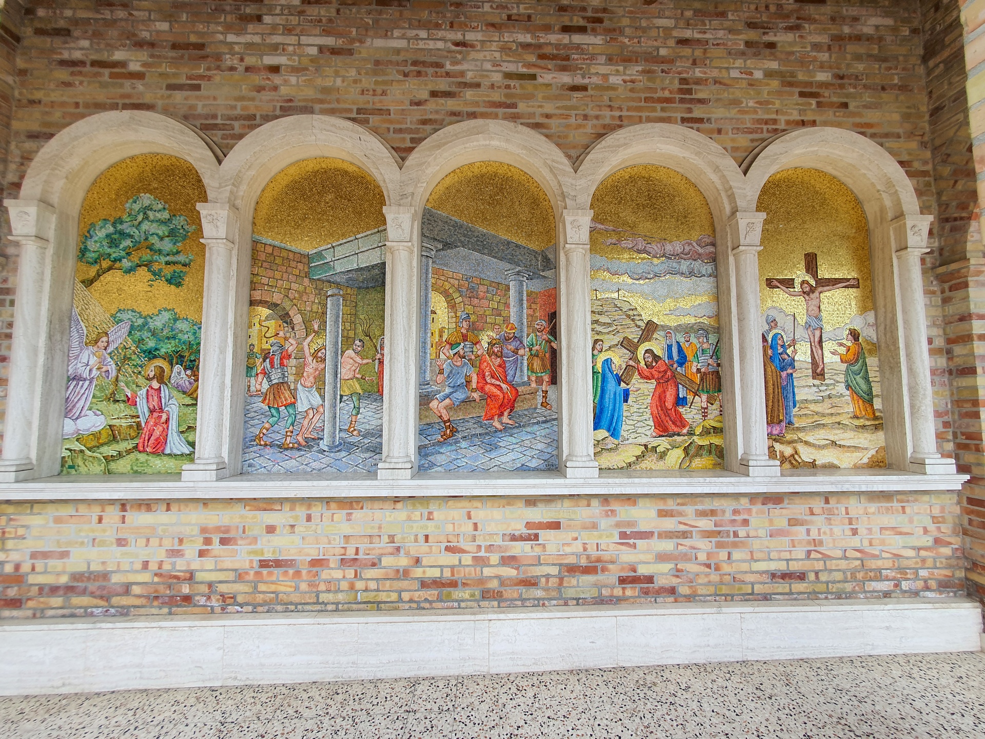 A life of Jesus Christ in mosaics in Giulianova, Italy