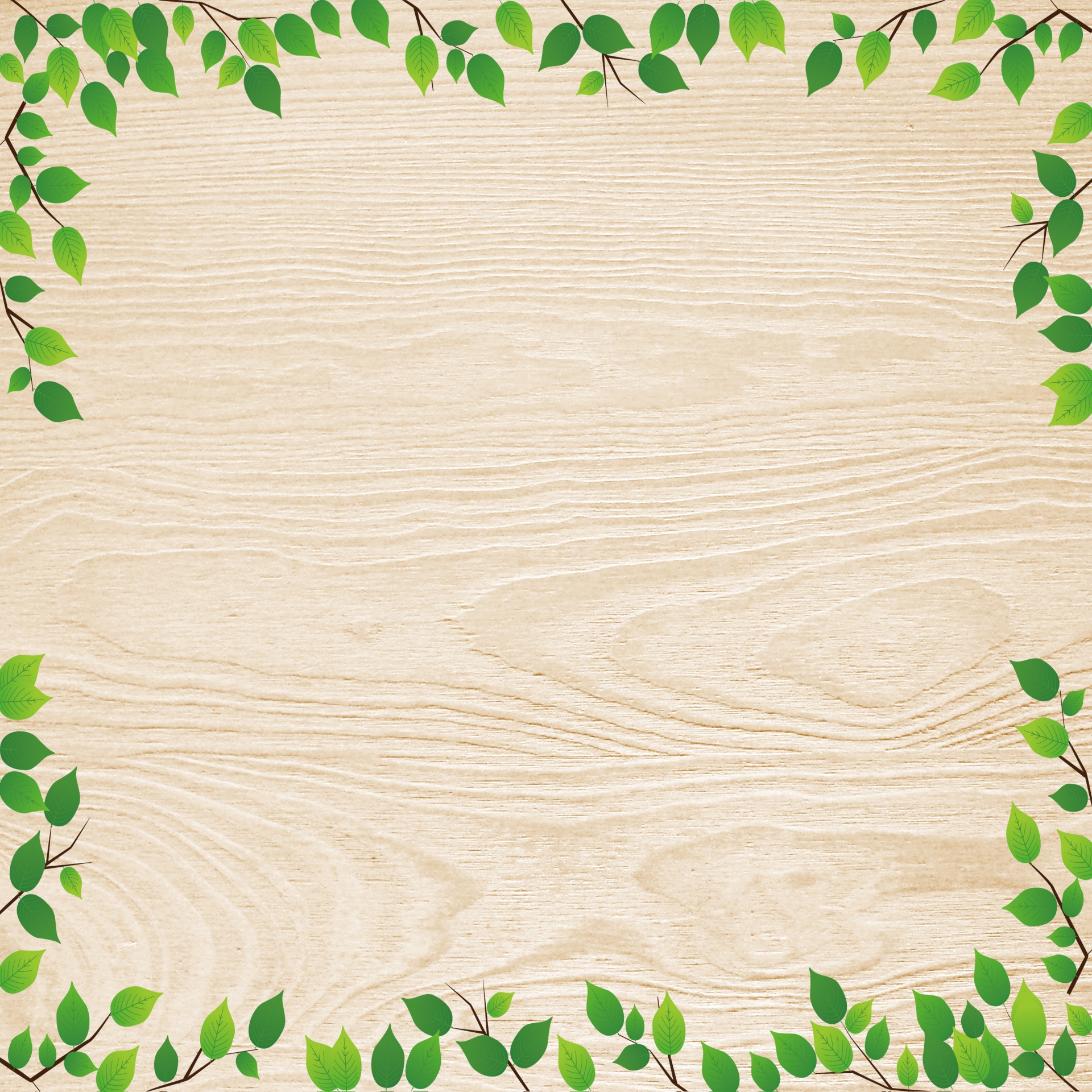 Leaves On Wood Digital Paper