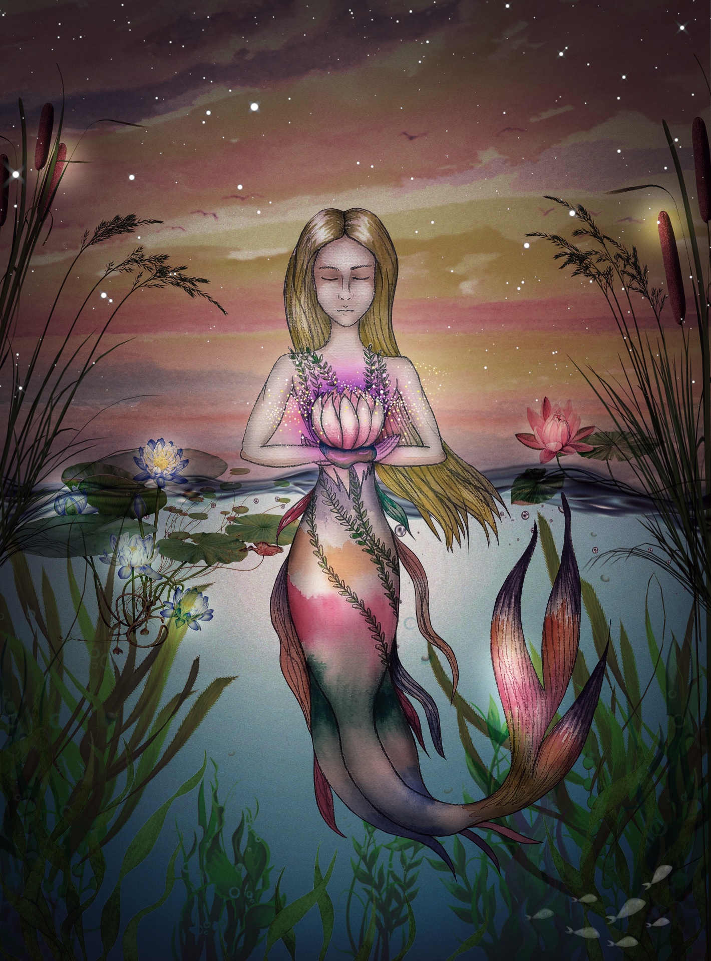 Mermaid With Lily