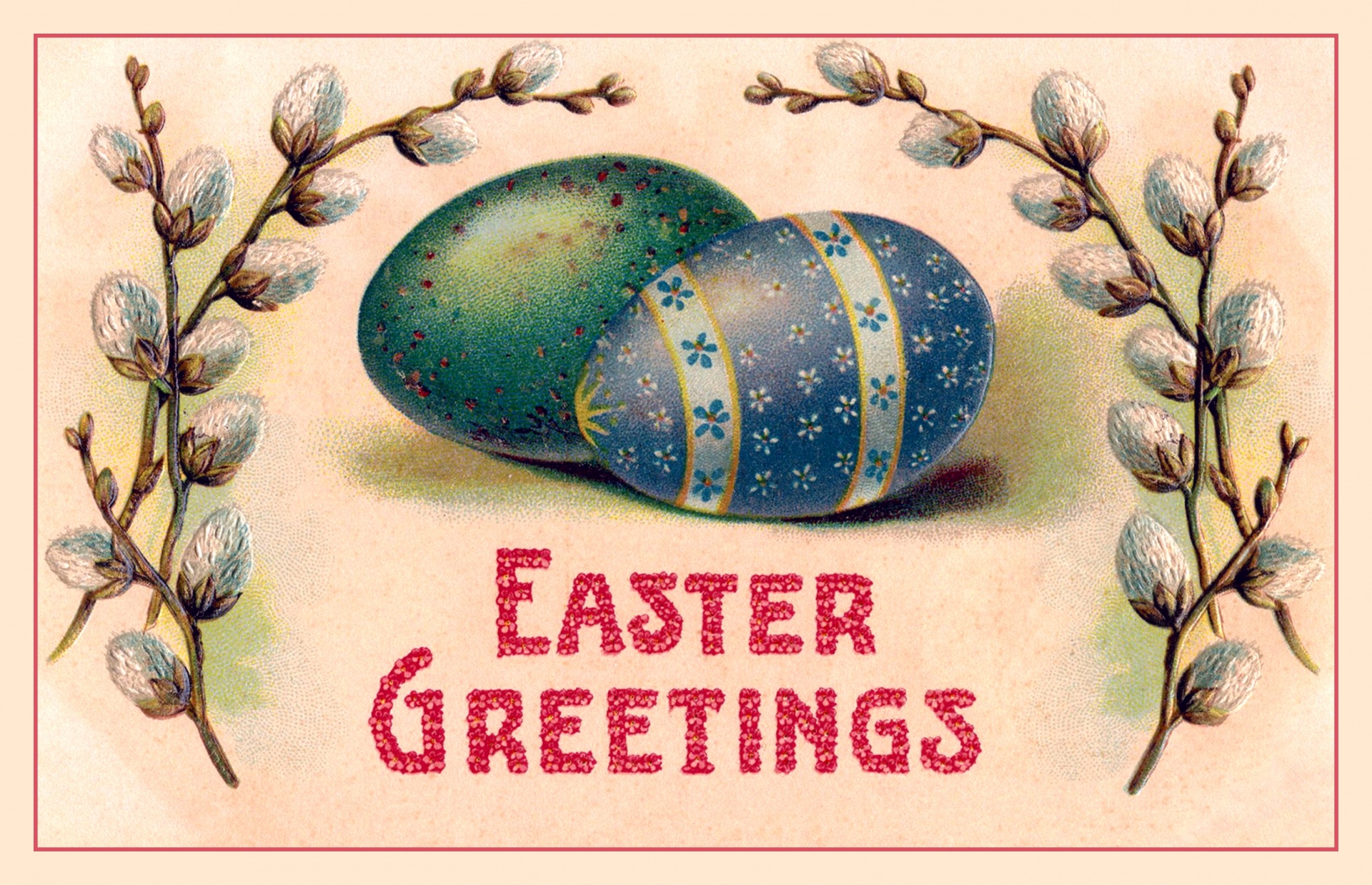 Easter Vintage Postcard Old