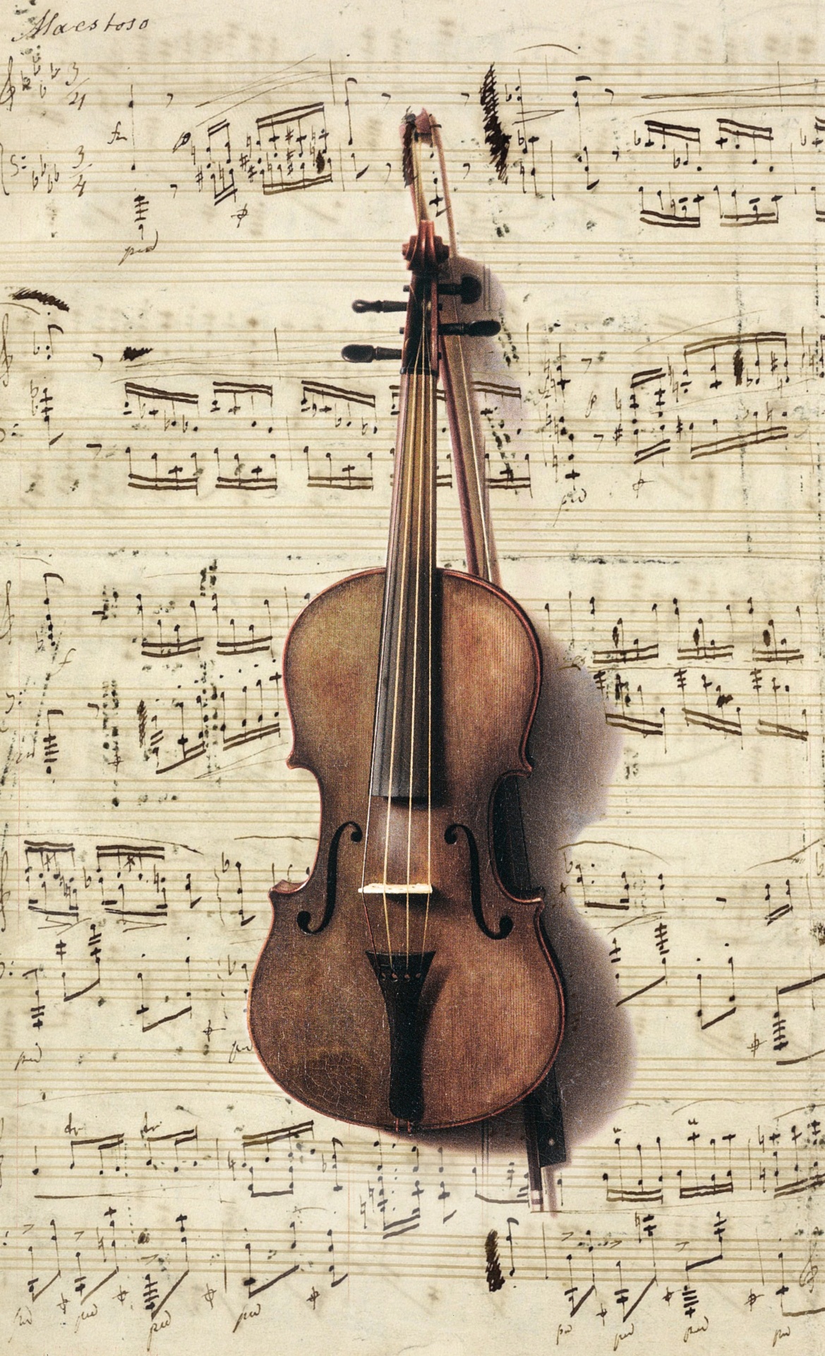 Violin Sheet Music Vintage Art