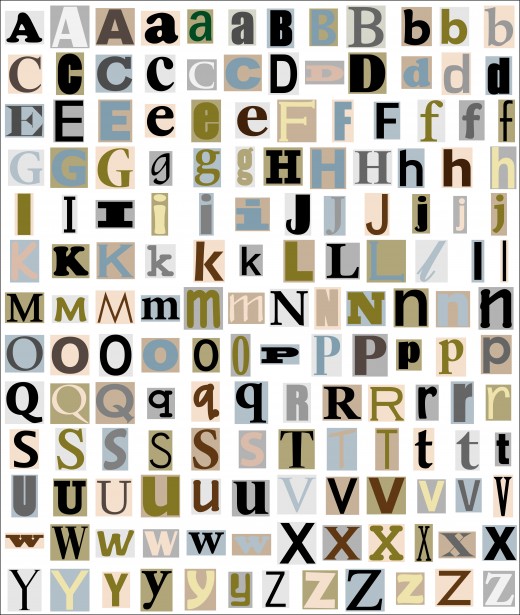 Alphabet Letters From Magazine Free Stock Photo - Public Domain Pictures
