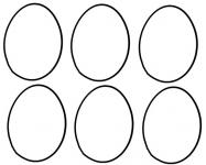 6 Egg Outlines