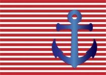 Anchor On Striped Background